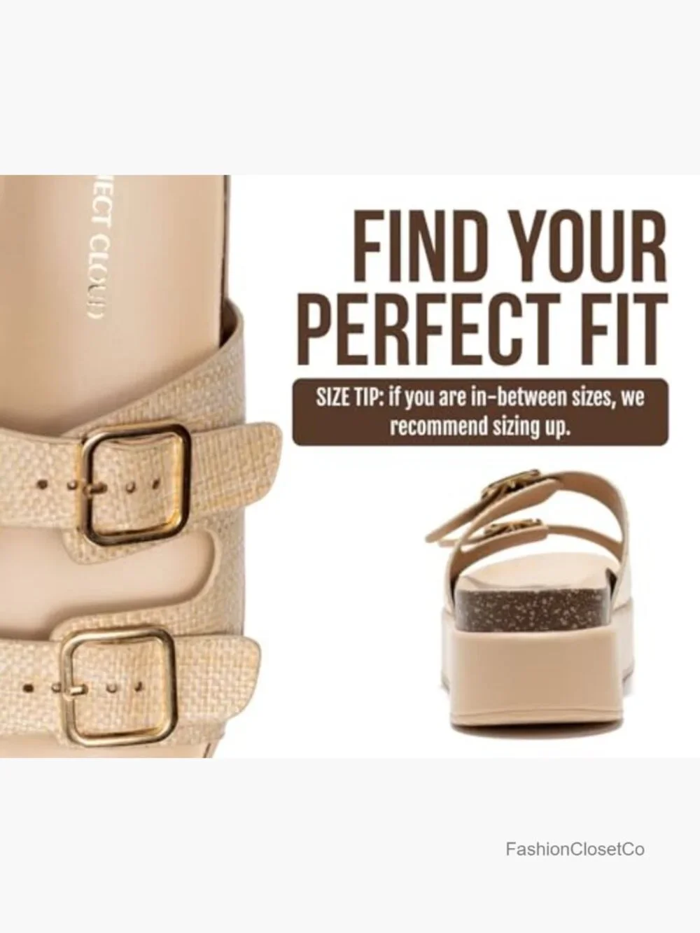 Plush & Soft Insole Wedge Slides for Women - Lightweight Platform Sandals